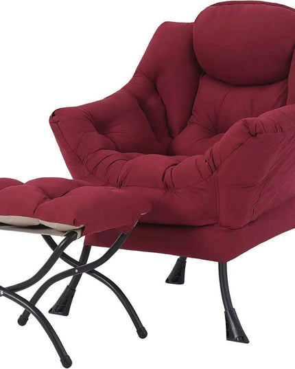 Elegant Lounge Chair Ensemble with Ottoman and Storage Compartment