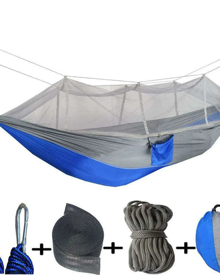 Outdoor Adventure Hammock with Insect Protection - Lightweight Portable Hanging Bed for Camping Comfort