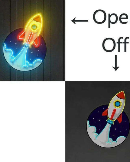 Customizable Neon Cartoon LED Wall Art Light with Dimming Features for Unique Room Decor