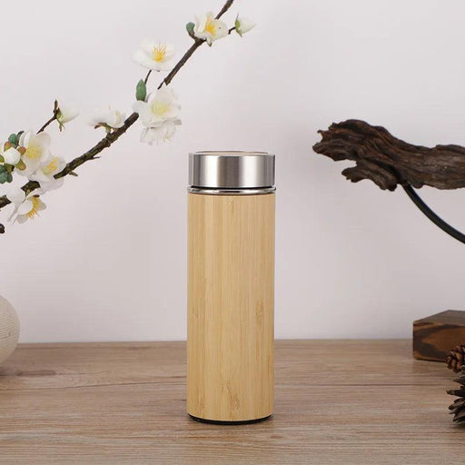 Personalized Eco-Friendly Bamboo Insulated Mug with Temperature Indicator