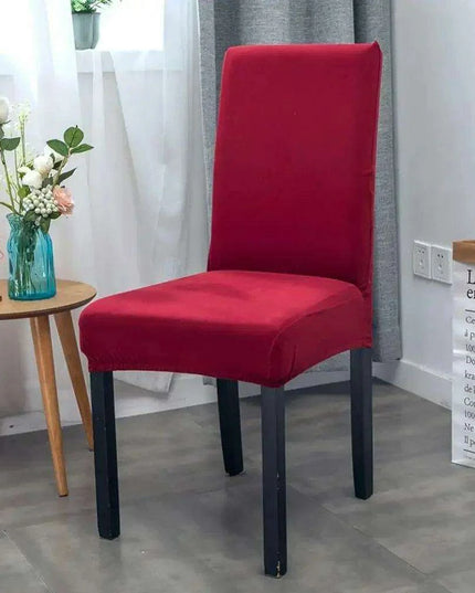 Elegant Burgundy Stretch Chair Slipcover - Contemporary Nordic Style for Enhanced Furniture Protection