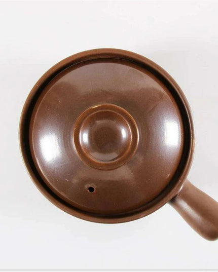Artisan Earthenware Casserole Pot with Ergonomic Handle - Choose Between 650ml & 900ml for Rice, Noodles, Porridge, and Soups
