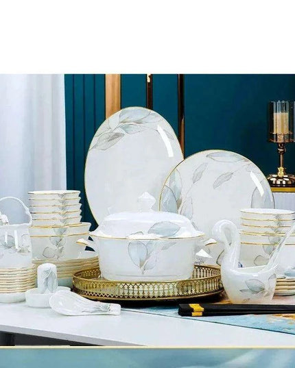 Sophisticated White Ceramic Dining Essentials Set