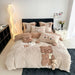 Charming Cartoon Bear Velvet Fleece Bedding Set for Kids - Duvet Cover, Sheet & Pillowcase in Various Sizes