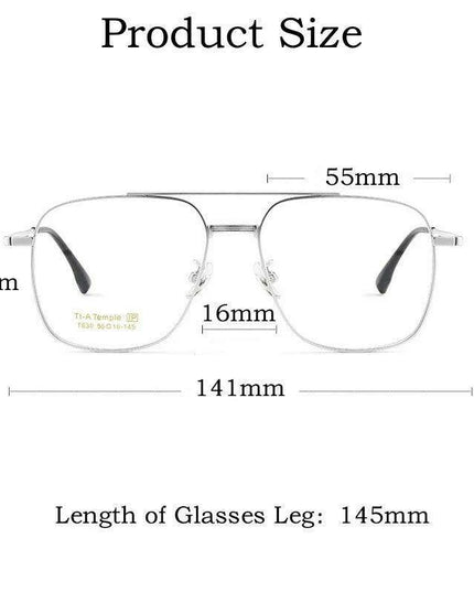 Elegant Unisex Titanium Double Beam Aviator Sunglasses for Timeless Style