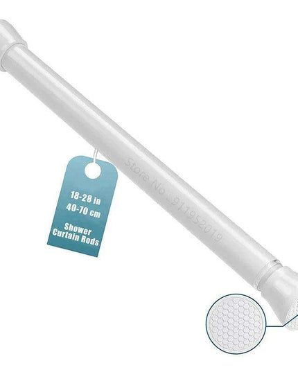 Adjustable 18' to 28' Stainless Steel Tension Shower Rod - No Drilling, Non-Slip, Rust-Free for Bathroom and Kitchen
