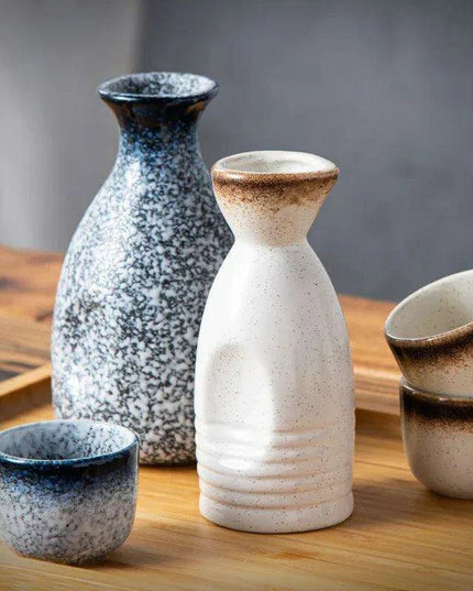 Refined Japanese Ceramic Sake Set for Elegant Beverage Serving