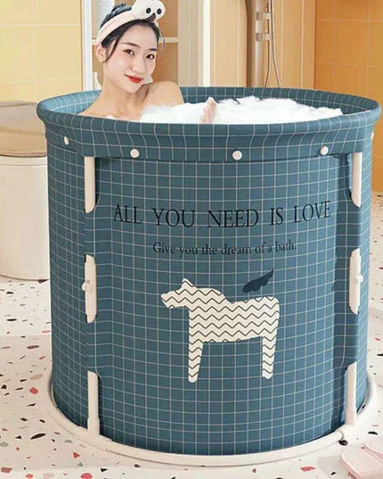Experience Ultimate Relaxation with Our Space-Saving Japanese-Inspired Portable Bathtub for Adults
