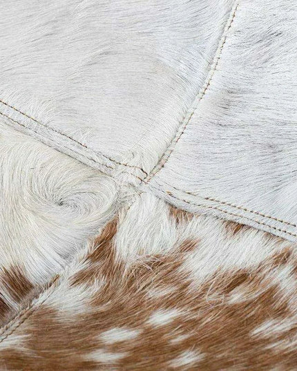 Vintage Elegance Cowhide Leather Folding Butterfly Chair