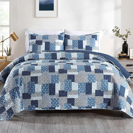 Charryarn Reversible Floral Quilt Bedding Set - Soft, Lightweight Micr