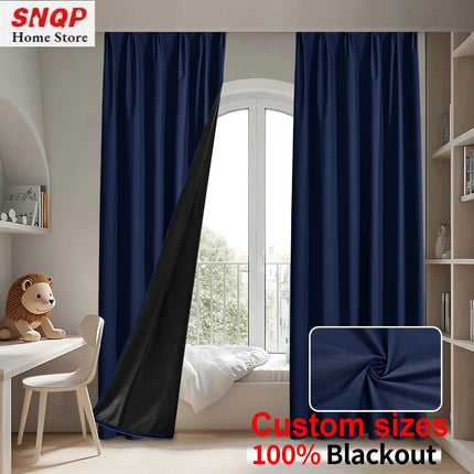 100% Blackout Curtains – Thermal Insulated, Waterproof, Custom Size