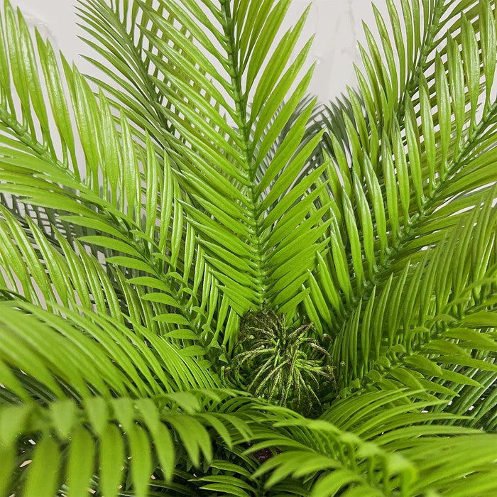 Lifelike Artificial Coconut Palm Tree with Elegant Planter - Ideal for Tropical Home and Garden Decor