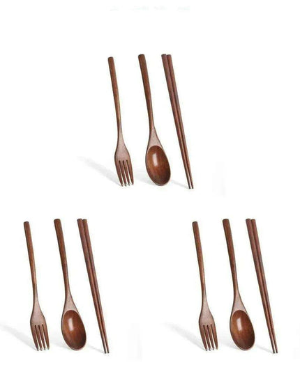Eco-Chic Japanese Dining Set: Elegant Wooden Spoon & Chopsticks for Gourmet Experiences