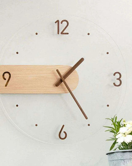 Sleek Scandinavian 3D Wooden Wall Clock - A Touch of Timeless Elegance for Your Home