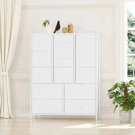 Elegant 15-Drawer Chest with Organizers for Stylish Bedroom Storage