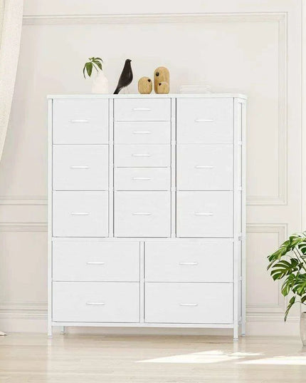 Elegant 15-Drawer Chest with Organizers for Stylish Bedroom Storage