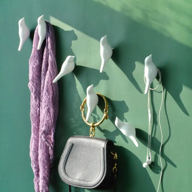Warm House Cute 3D Bird Wall Hook - Space-saving Resin Hanger