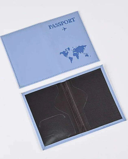 Chic Waterproof PU Leather Passport Holder Set with Card Slot - Perfect Travel Accessory