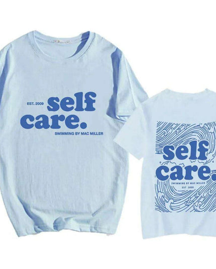 Macc Miller Heavy Mental Self Care T-Shirts - Hip Hop Streetwear Casual Tee for Men, Short Sleeve Summer & Spring Wear