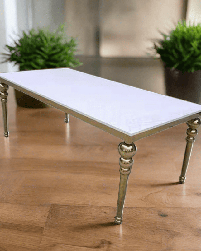 Sophisticated Stainless Steel and MDF Wedding Centerpiece