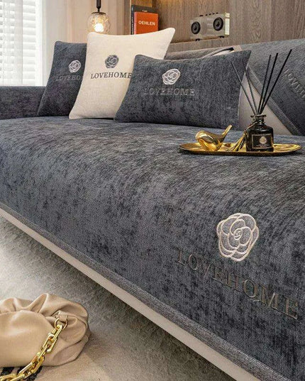 Luxurious Chenille Sofa Cover Set - Enhance Your Living Space with Timeless Elegance