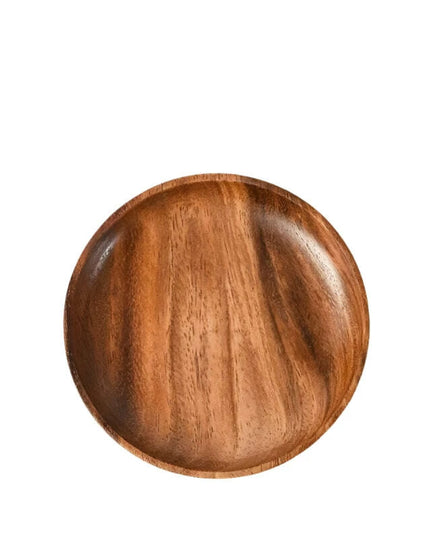 Acacia Wood Japanese Tableware Collection - Stylish Plates & Serving Tray for All Occasions