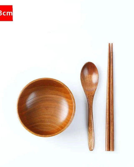 Deluxe Japanese Wooden Dining Set for Kids