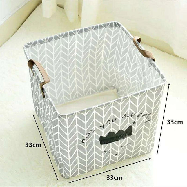 Chic Collapsible Canvas Storage Bin for Kids
