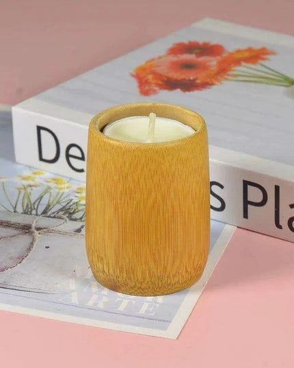 Sustainable Bamboo Tealight Candle Holder for a Peaceful Home Atmosphere