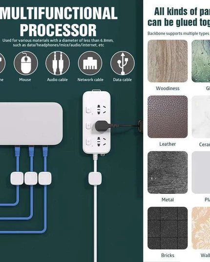 Magnetic Cable Organizer with 360° Rotating Clamp System