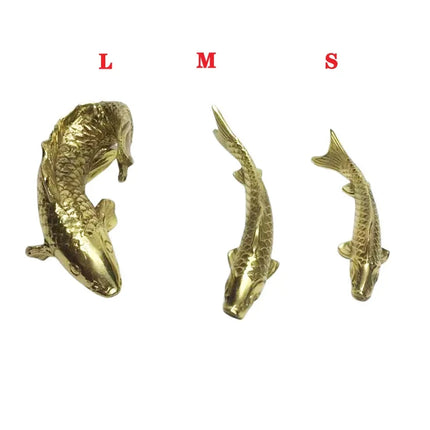 Brass Koi Fish Creative Modern Home Room Decorations Trinkets Indoor D