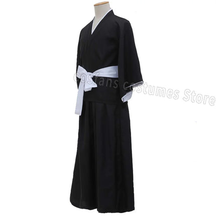 Samurai Role-Play Costume by Shop1104340298 - Black Kimono & Hakama Se