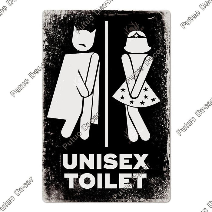 Vintage Charm Toilet Wall Art for Quirky Bathroom Decor