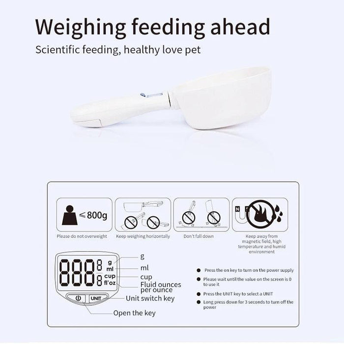 Digital Smart Pet Feeder with Precision Measuring Spoon