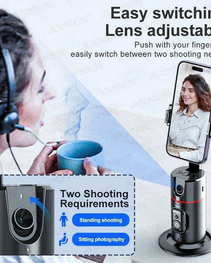 Smartphone Gimbal Stabilizer with Advanced Face Tracking and Remote Control for 360° Video Shooting