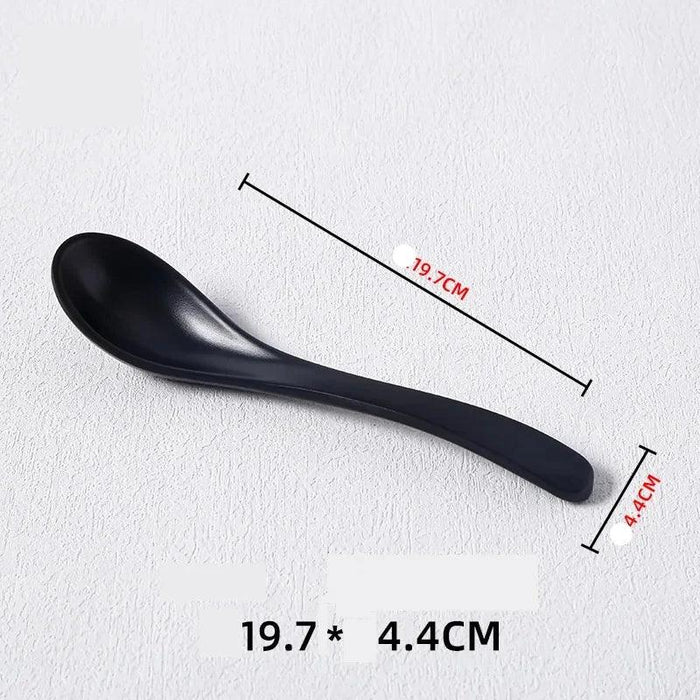 Stylish Melamine Soup Spoon for Ramen, Wontons, and Dumplings - High-Quality Kitchen Essential