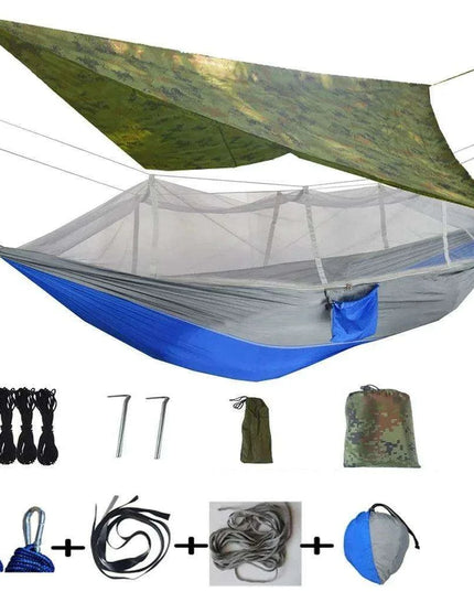 Ultimate Adventure Hammock: Weatherproof with Mosquito Net and Canopy Protection
