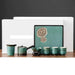 Elegant Vintage Chinese Kung Fu Tea Set with Side Handle Teacups and Tray