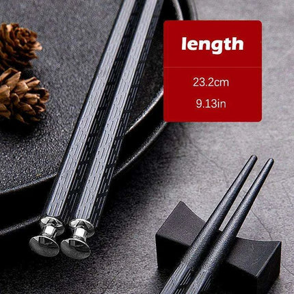 Elegant Black Sakura Fiber Chopsticks - Perfect for Sushi & Noodle Lovers
