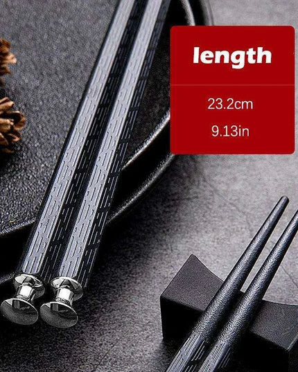Elegant Black Sakura Fiber Chopsticks - Perfect for Sushi & Noodle Lovers