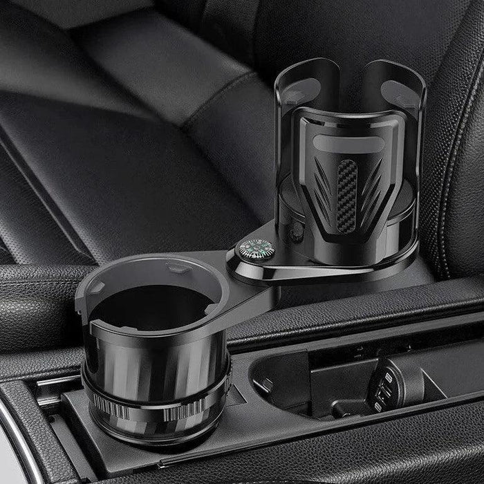 Adjustable 2-in-1 Car Cup Holder &amp; Organizer | Multi-Functional, Rotating Design