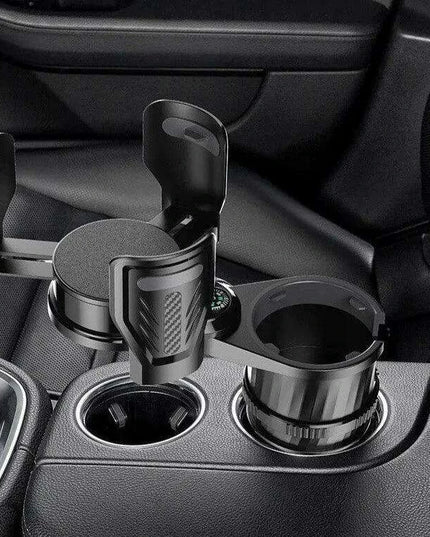 Adjustable Dual Cup Holder & Organizer with Rotating Function | Superior Stability for On-the-Go Convenience