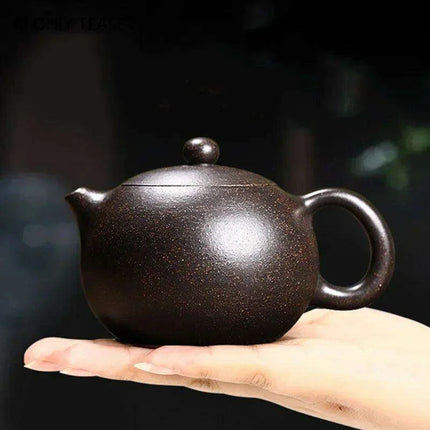 Handcrafted Authentic Purple Clay Teapot with Unique Filtering System