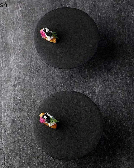 Sophisticated High Foot Ceramic Dessert Plate for Elegant Culinary Presentations - Ideal for Sushi and Unique Snacks