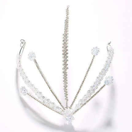 Luxe Zircon Bridal Tiara Crown with Intricate Crystal Design