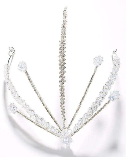 Luxe Zircon Bridal Tiara Crown with Intricate Crystal Design