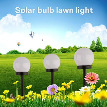 Solar LED Garden Ball Lights – Set of 3 Ground Stake Lamps