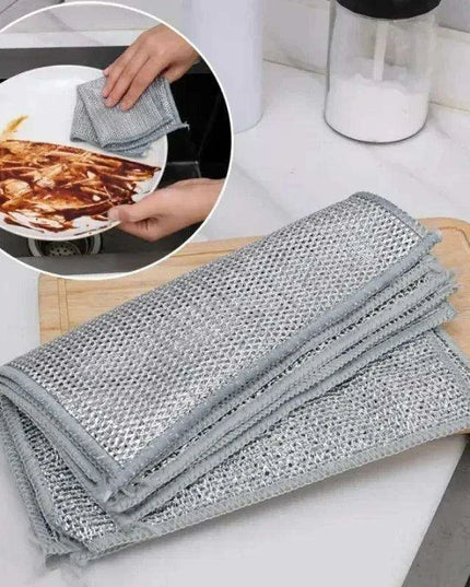 Ultra-Durable Double-Layer Microfiber Cleaning Cloths - Non-Scratch Dish Rags for Home and Kitchen, Available in Sets of 5/10/15/20