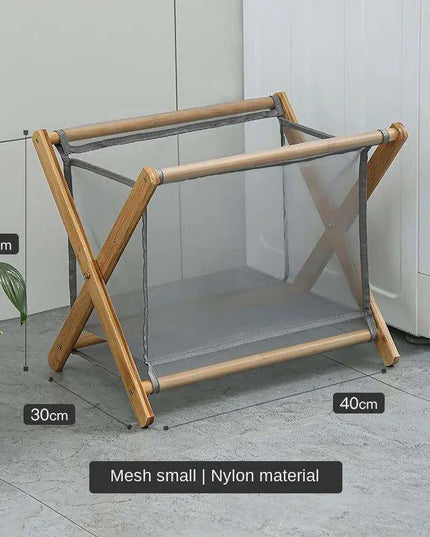 Eco-Friendly Bamboo Foldable Laundry Hamper - Stylish and Space-Saving Storage Solution