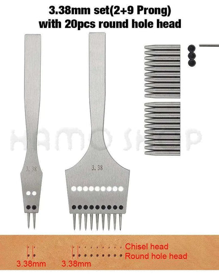 Premium Interchangeable Round Chisel Tool Set for Leather Crafting